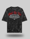 C'est La Vie Acid Wash Oversized T-Shirt | Wakhre